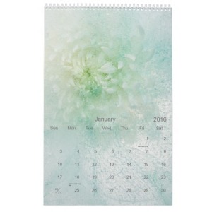 Sample page for January from my wall calendar Frozen Spring